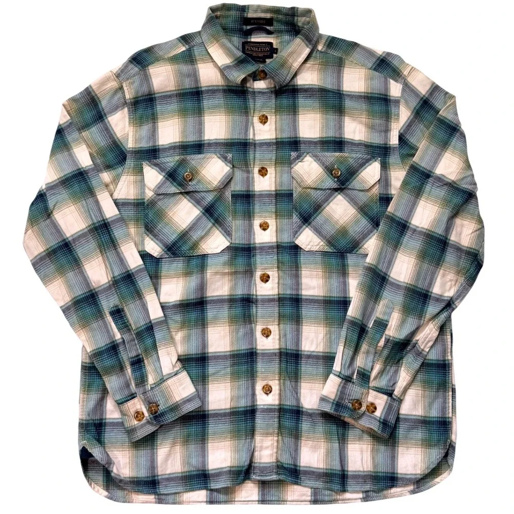 Pendleton Men's Burnside Double-Brushed Flannel Shirt - Large‎